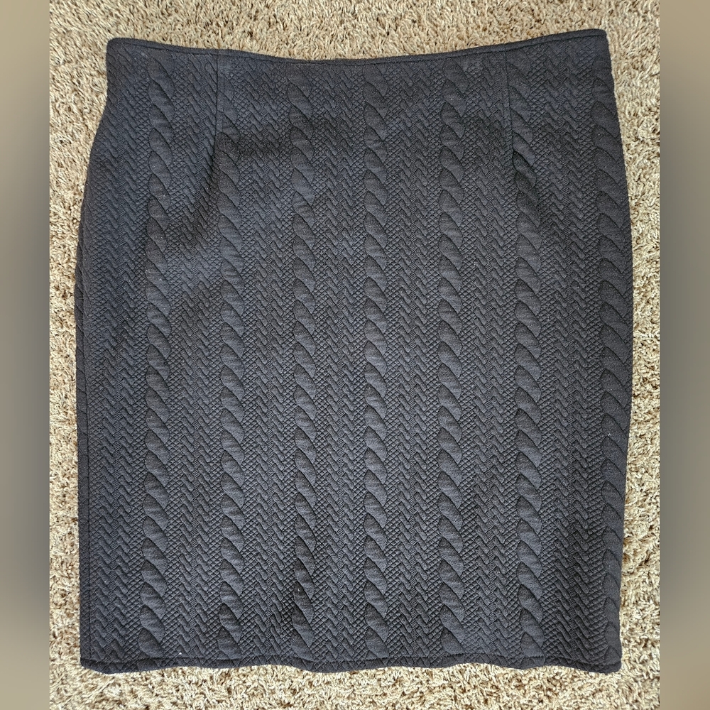 Black Textured Skirt